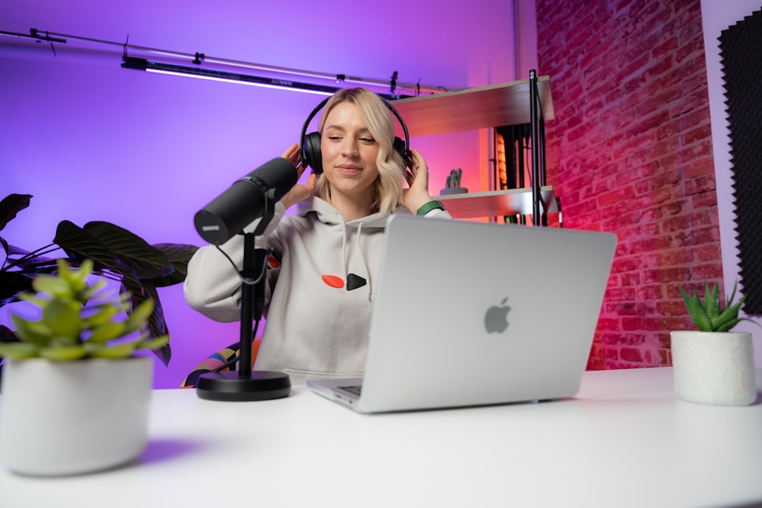 Photo session from the videodeck studio. We create video content for software companies and help them grow on YouTube. This photo is with one of our hosts, Heleana.